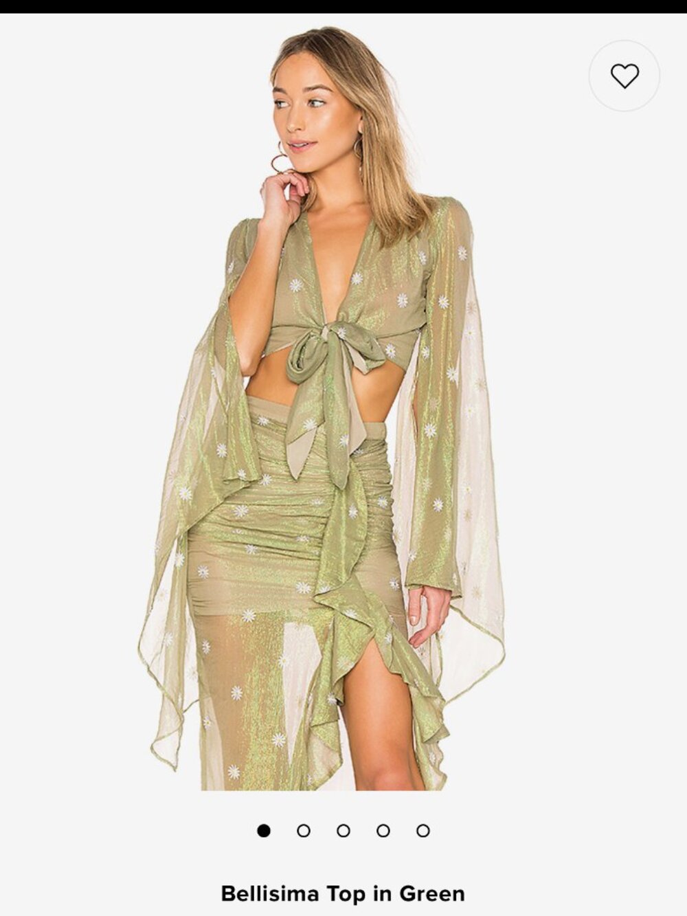 X By NBD Bellisima Top in green